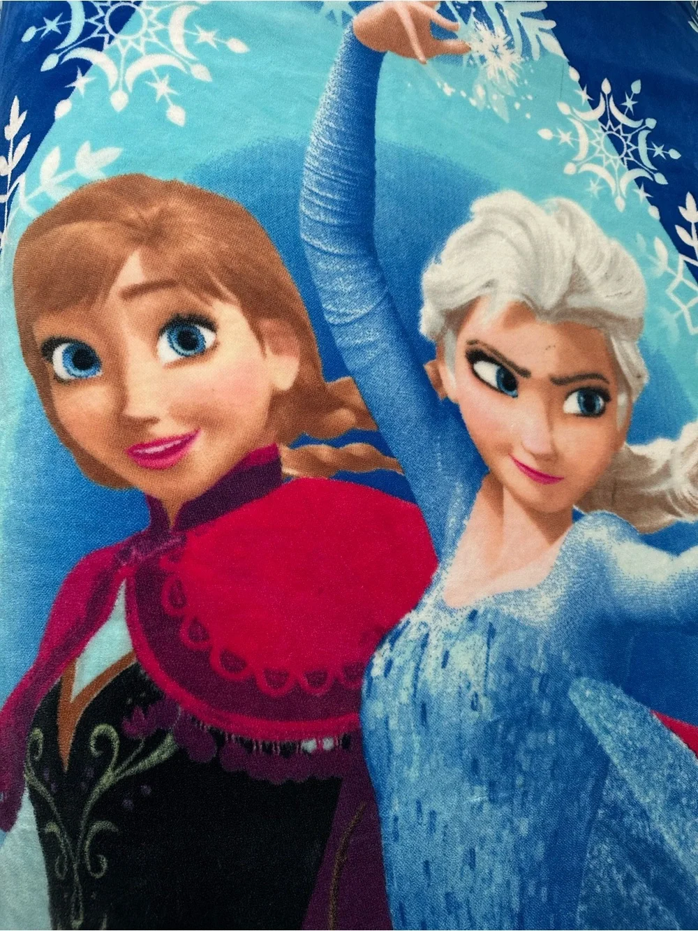 Disney authentic, Frozen Characters Plush Throw Blanket Elsa and Anna with Olaf